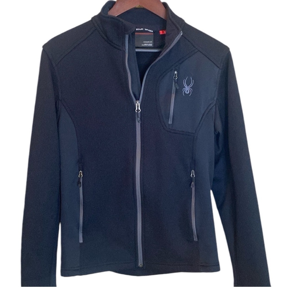 Spyder Bandit Full Zip Black Lightweight Jacket- size Small